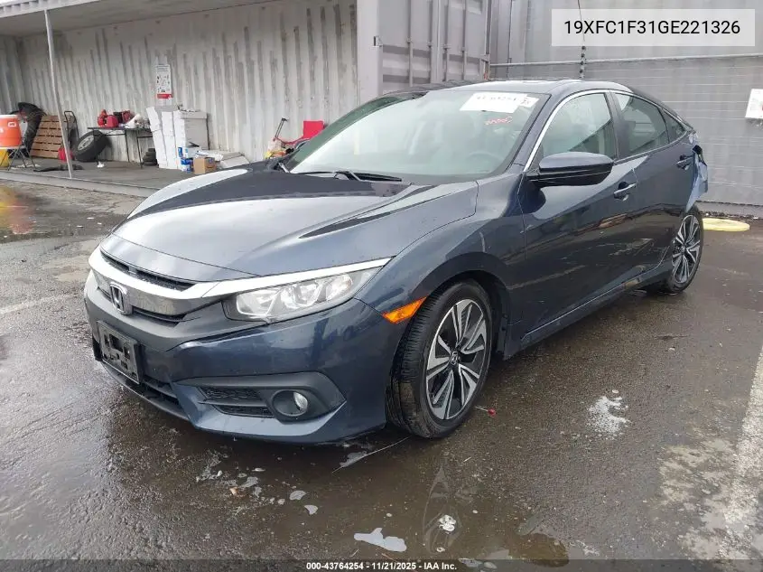 19XFC1F31GE221326 2016 Honda Civic Ex-T