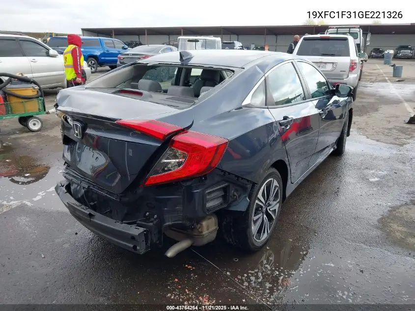 19XFC1F31GE221326 2016 Honda Civic Ex-T