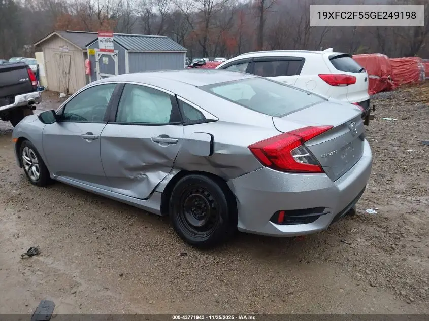 19XFC2F55GE249198 2016 Honda Civic Lx