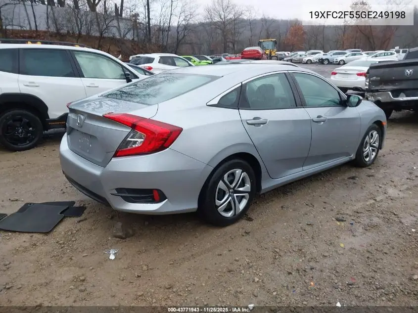 19XFC2F55GE249198 2016 Honda Civic Lx