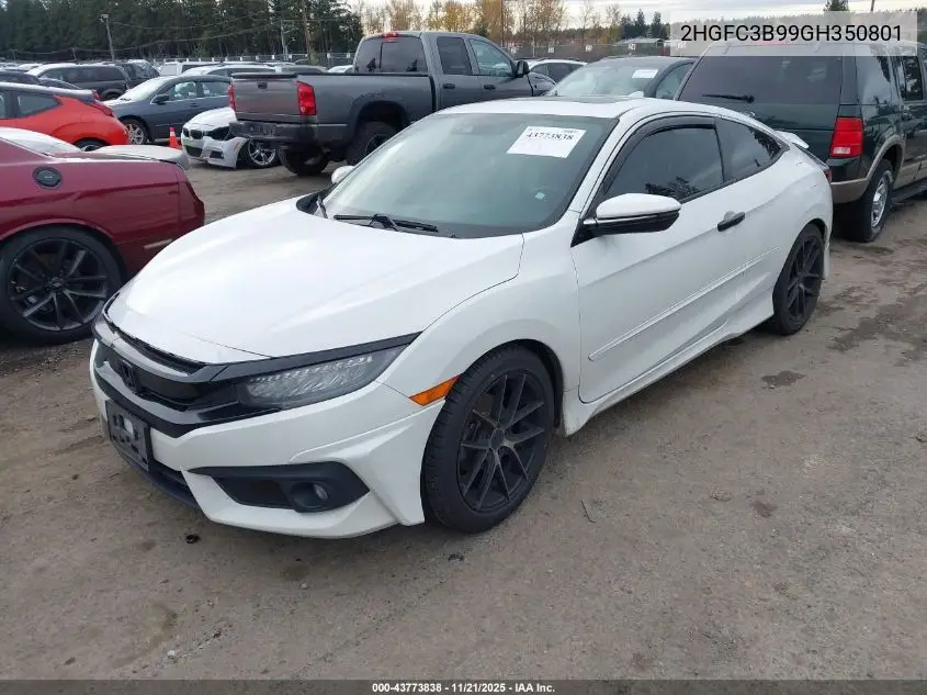 2HGFC3B99GH350801 2016 Honda Civic Touring