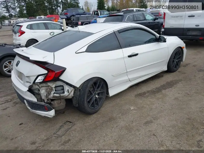 2HGFC3B99GH350801 2016 Honda Civic Touring