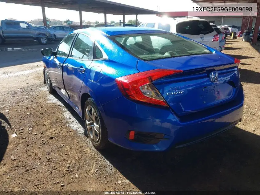 19XFC2F59GE009698 2016 Honda Civic Lx