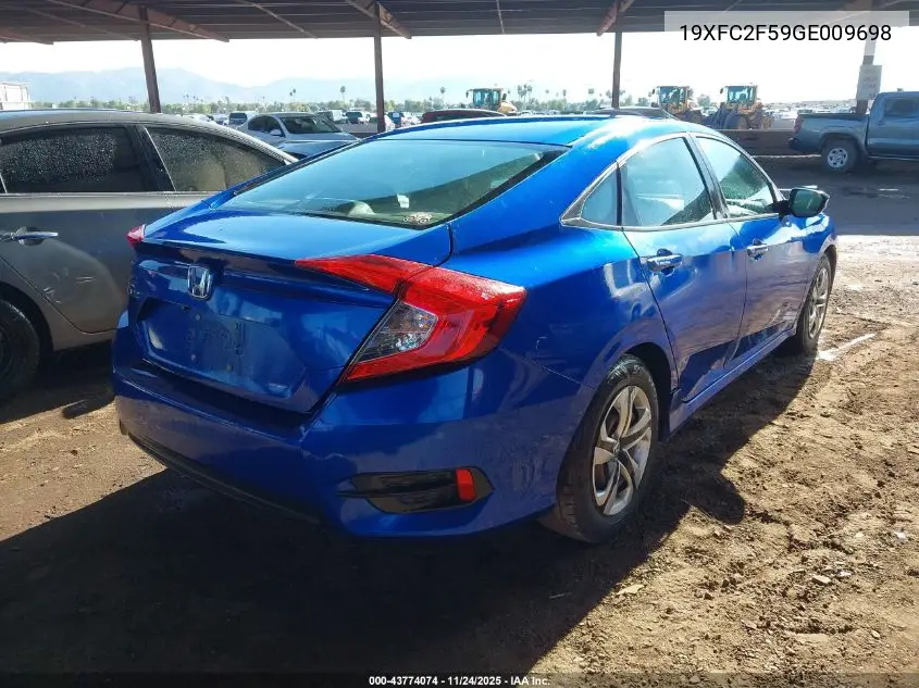 19XFC2F59GE009698 2016 Honda Civic Lx