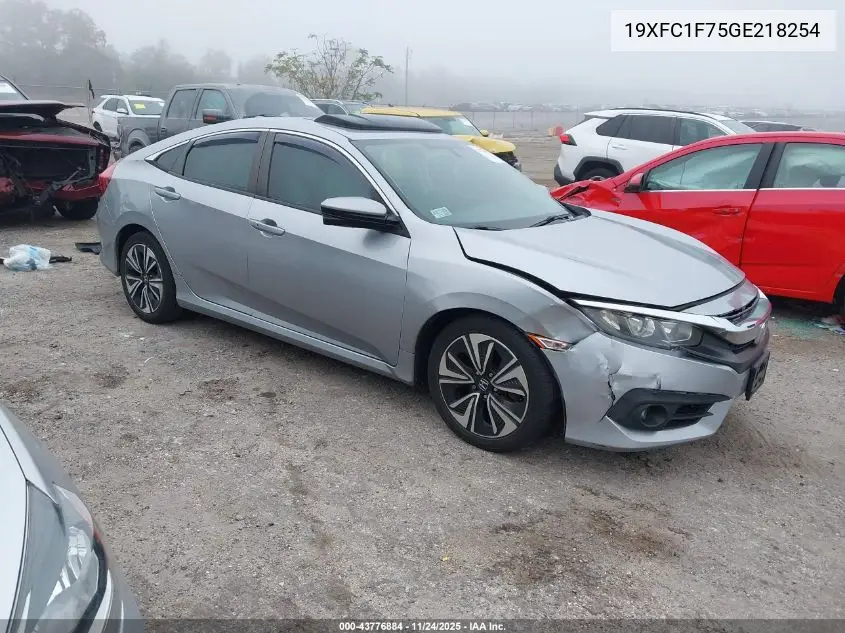 19XFC1F75GE218254 2016 Honda Civic Ex-L