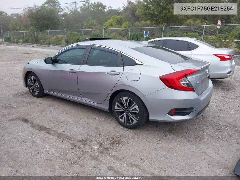 19XFC1F75GE218254 2016 Honda Civic Ex-L