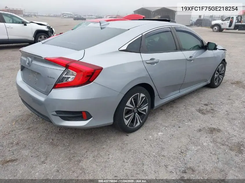 19XFC1F75GE218254 2016 Honda Civic Ex-L