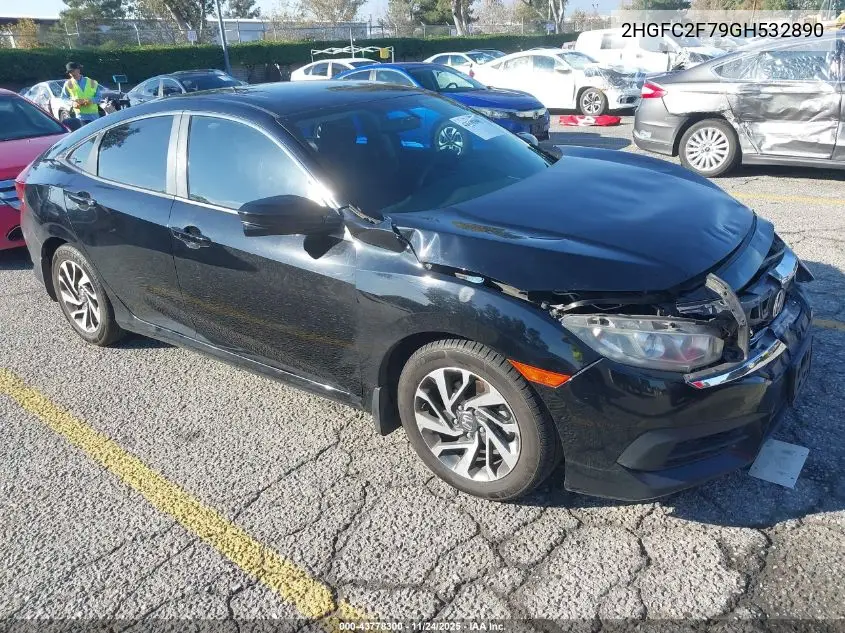2HGFC2F79GH532890 2016 Honda Civic Ex