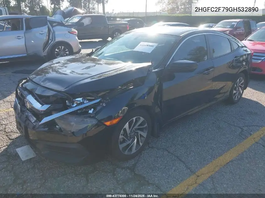 2HGFC2F79GH532890 2016 Honda Civic Ex