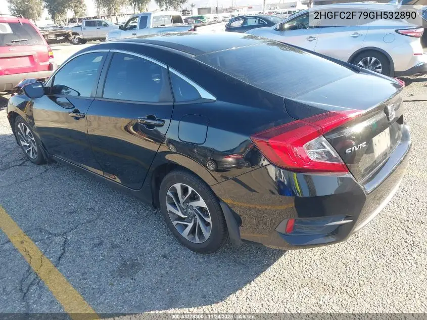 2HGFC2F79GH532890 2016 Honda Civic Ex