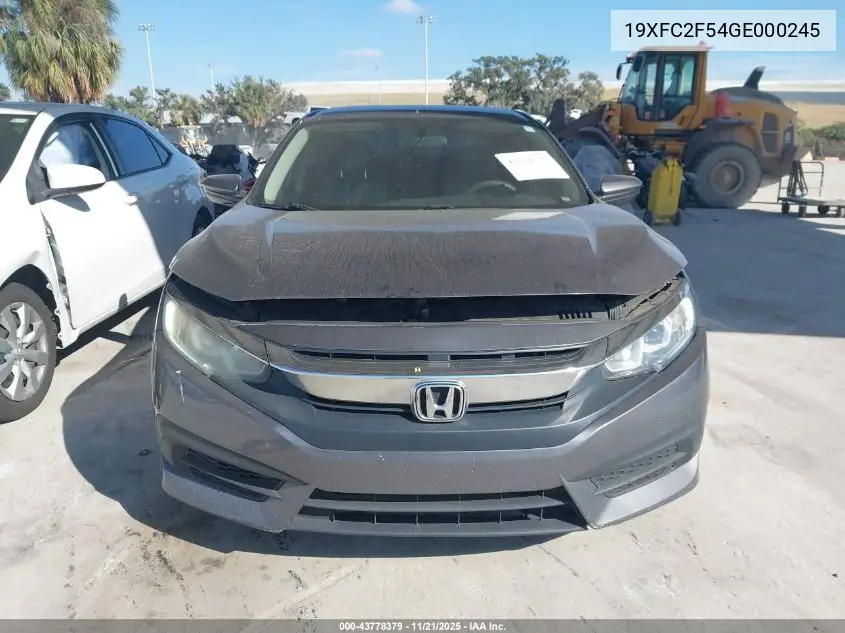 19XFC2F54GE000245 2016 Honda Civic Lx