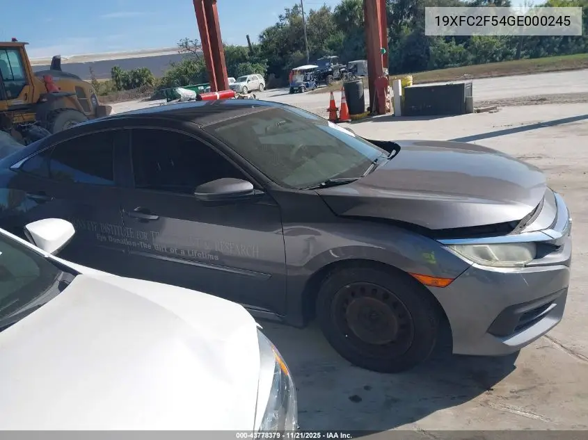 19XFC2F54GE000245 2016 Honda Civic Lx