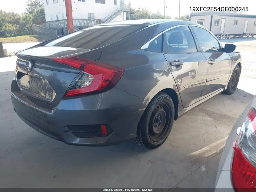 19XFC2F54GE000245 2016 Honda Civic Lx