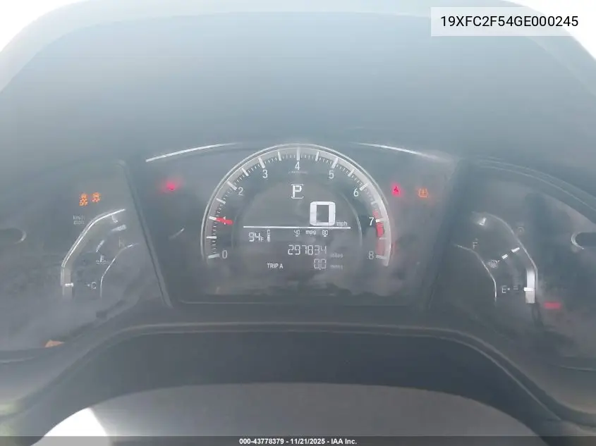 19XFC2F54GE000245 2016 Honda Civic Lx