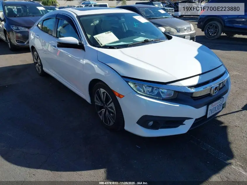 19XFC1F70GE223880 2016 Honda Civic Ex-L