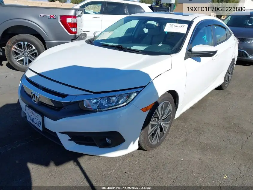 19XFC1F70GE223880 2016 Honda Civic Ex-L