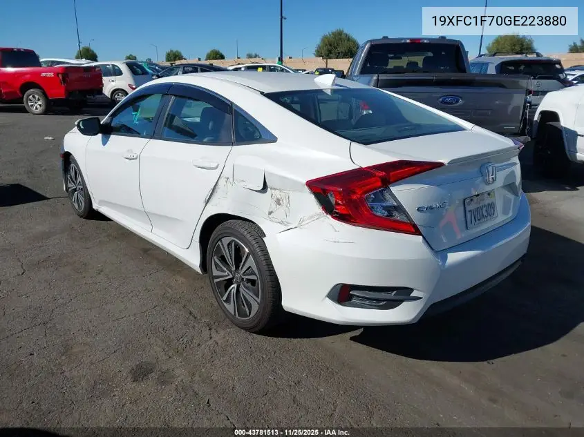 19XFC1F70GE223880 2016 Honda Civic Ex-L