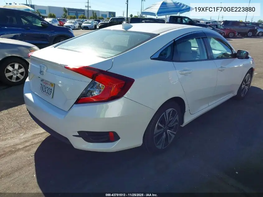19XFC1F70GE223880 2016 Honda Civic Ex-L