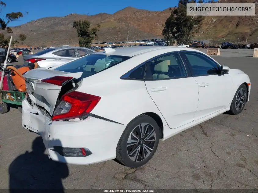 2HGFC1F31GH640895 2016 Honda Civic Ex-T