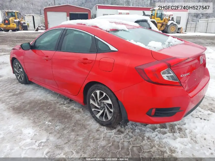 2HGFC2F74GH527547 2016 Honda Civic Ex