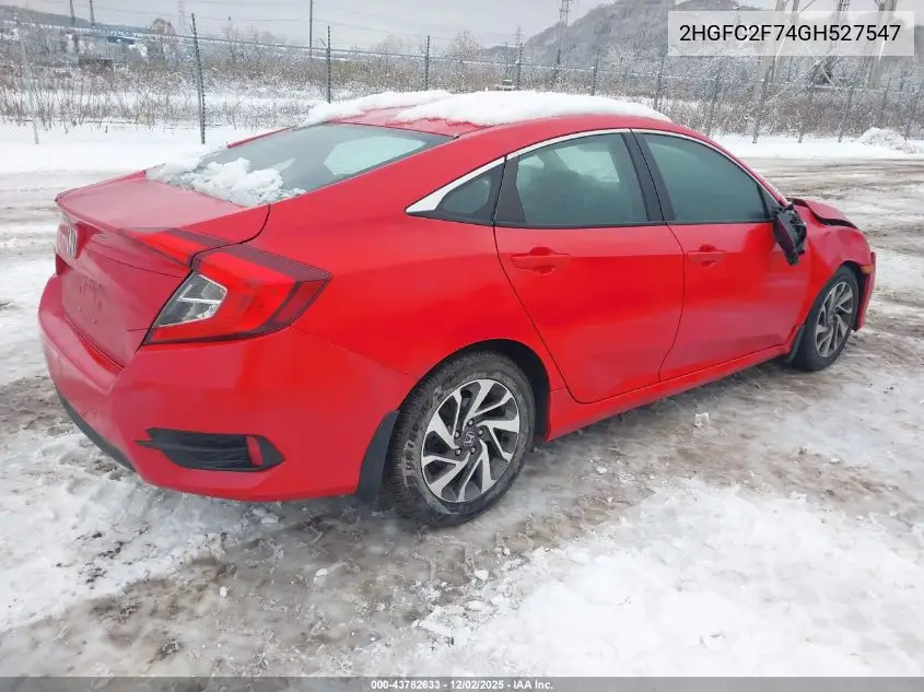 2HGFC2F74GH527547 2016 Honda Civic Ex