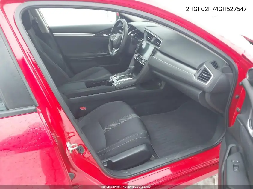 2HGFC2F74GH527547 2016 Honda Civic Ex