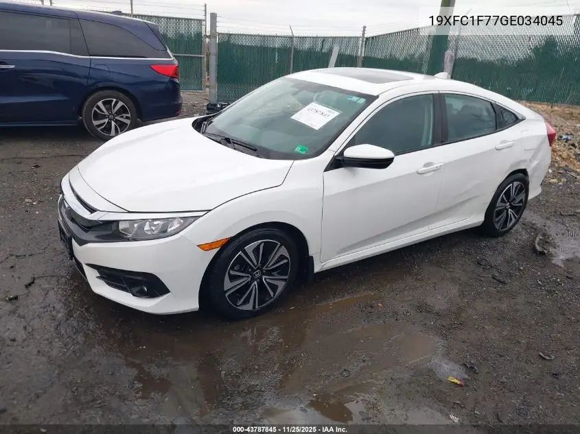 19XFC1F77GE034045 2016 Honda Civic Ex-L