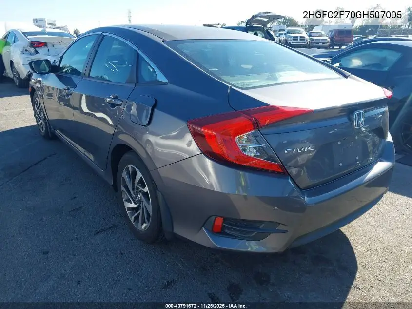2HGFC2F70GH507005 2016 Honda Civic Ex