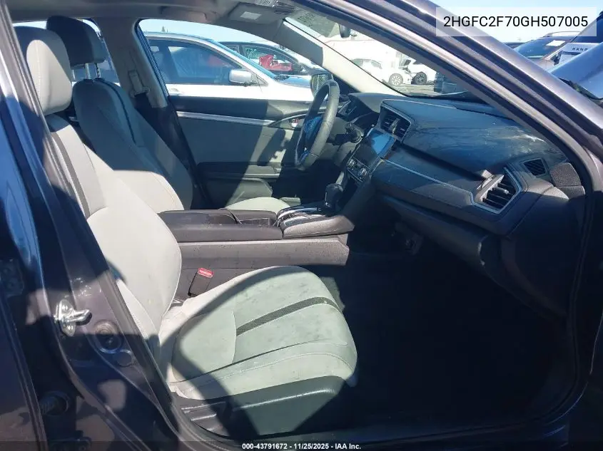 2HGFC2F70GH507005 2016 Honda Civic Ex