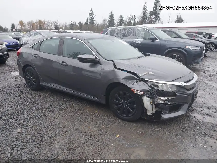 2HGFC2F5XGH554864 2016 Honda Civic Lx