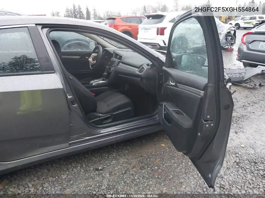 2HGFC2F5XGH554864 2016 Honda Civic Lx