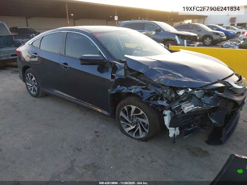 19XFC2F79GE241834 2016 Honda Civic Ex