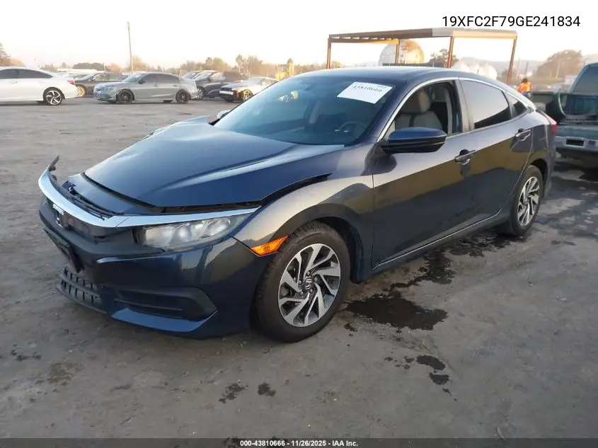 19XFC2F79GE241834 2016 Honda Civic Ex