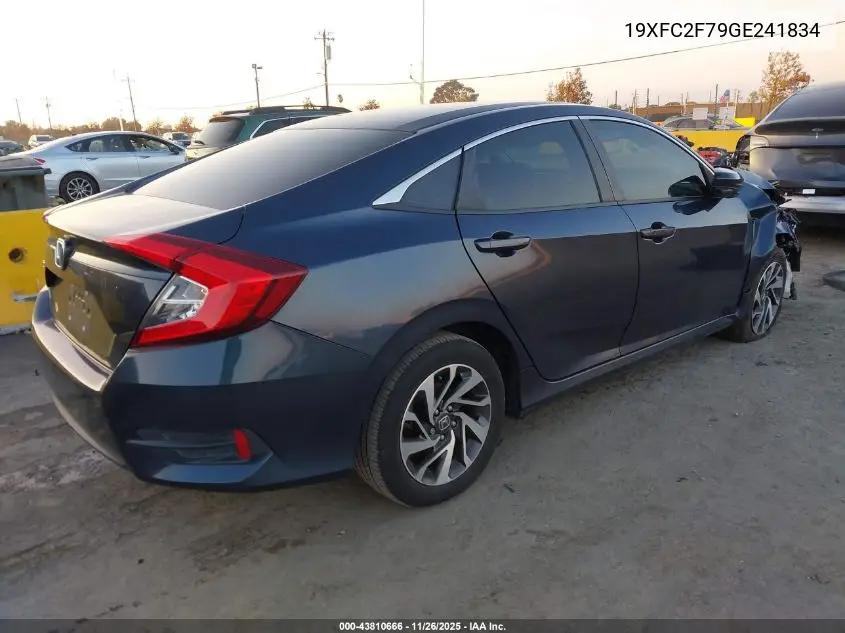 19XFC2F79GE241834 2016 Honda Civic Ex