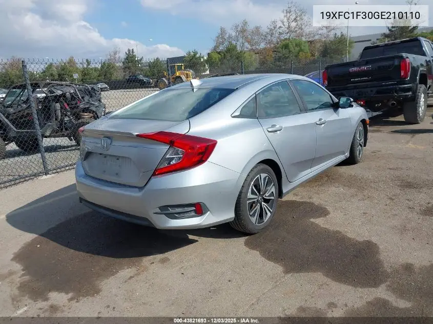 19XFC1F30GE210110 2016 Honda Civic Ex-T