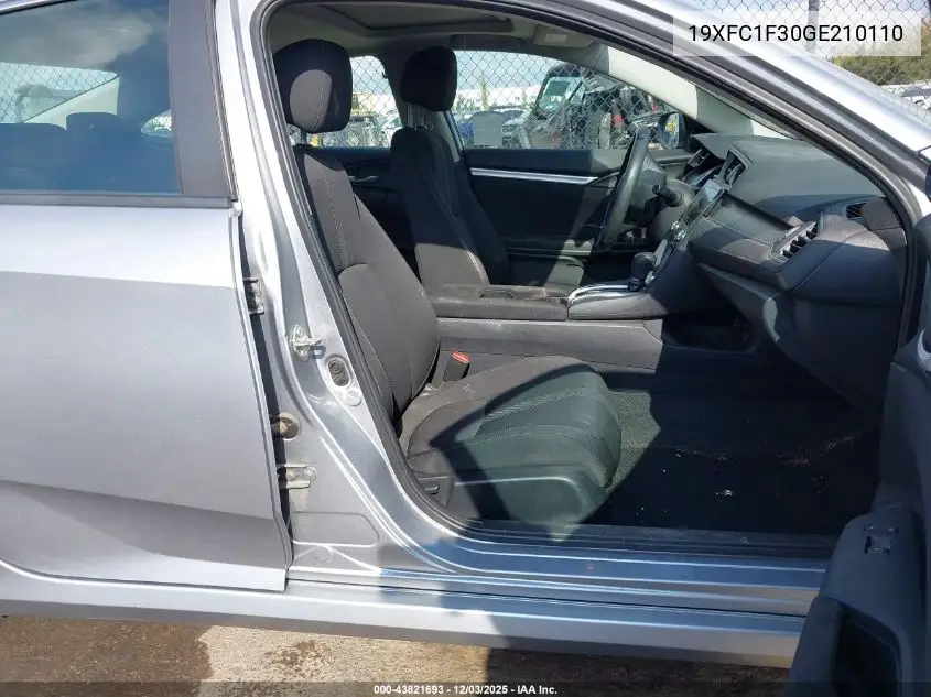 19XFC1F30GE210110 2016 Honda Civic Ex-T