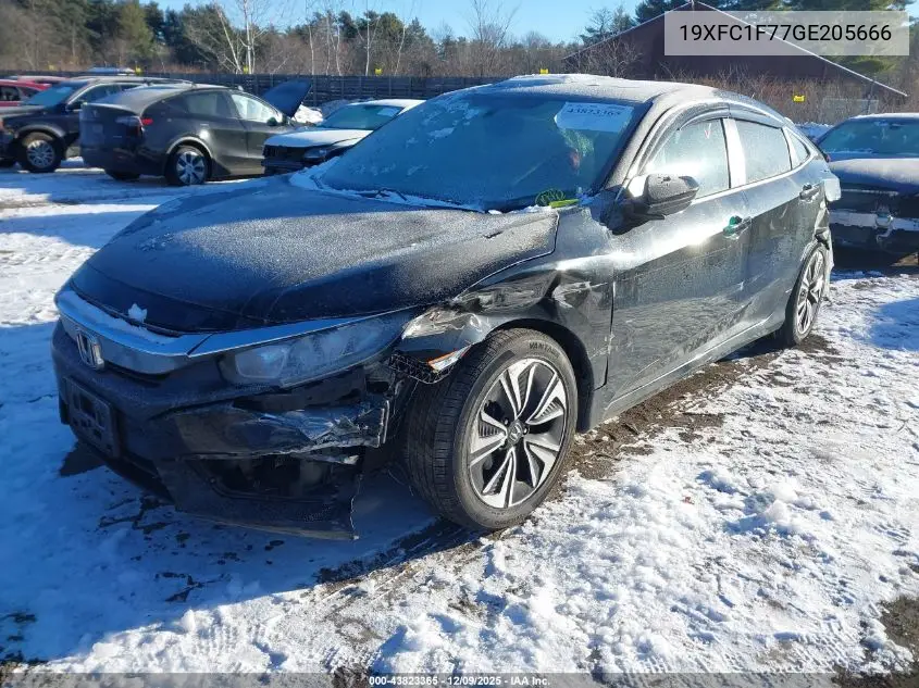 19XFC1F77GE205666 2016 Honda Civic Ex-L
