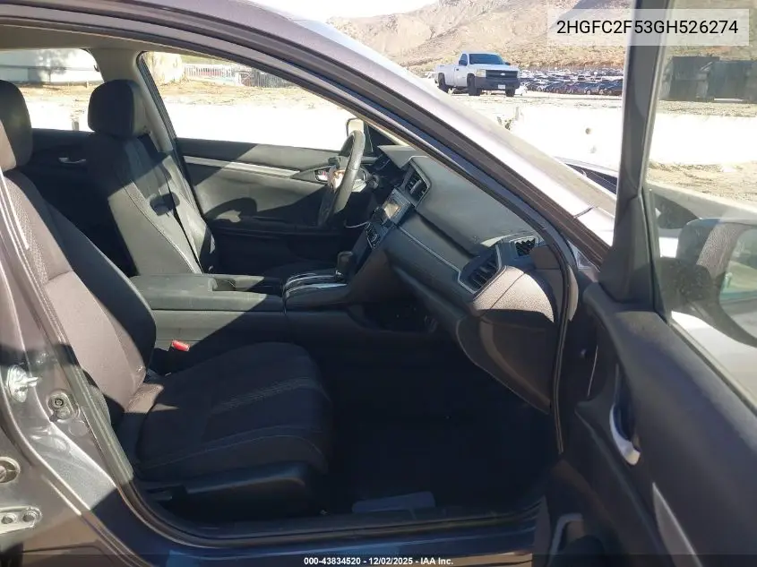 2HGFC2F53GH526274 2016 Honda Civic Lx