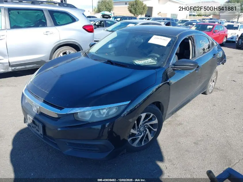2HGFC2F50GH541881 2016 Honda Civic Lx