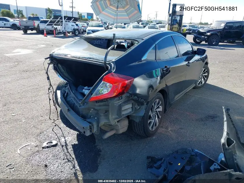 2HGFC2F50GH541881 2016 Honda Civic Lx