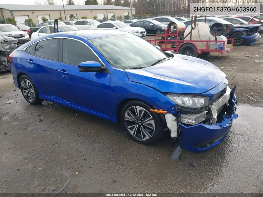 2HGFC1F37GH653960 2016 Honda Civic Ex-T