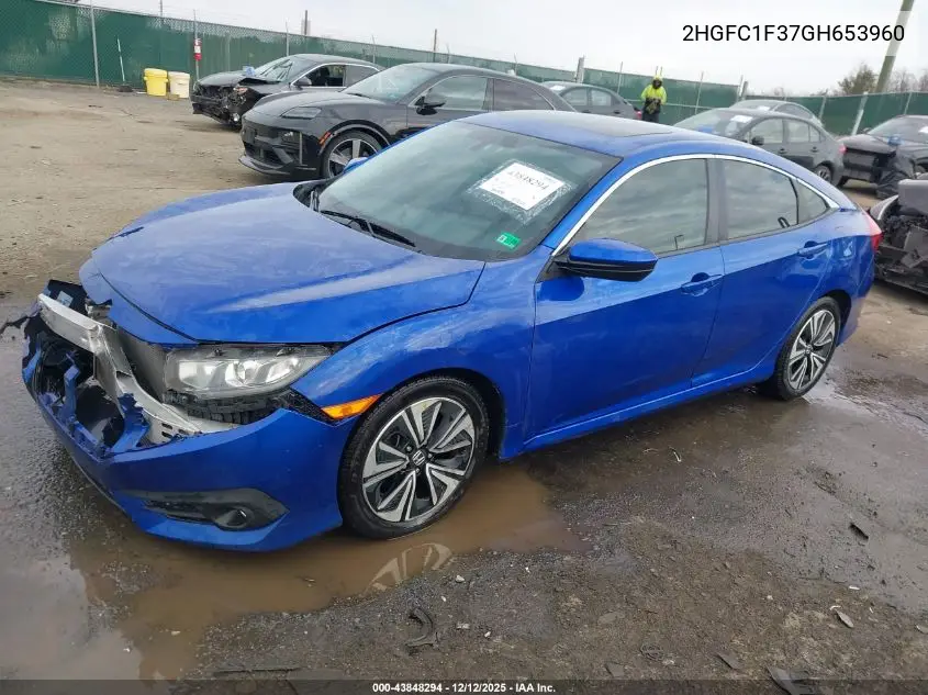 2HGFC1F37GH653960 2016 Honda Civic Ex-T