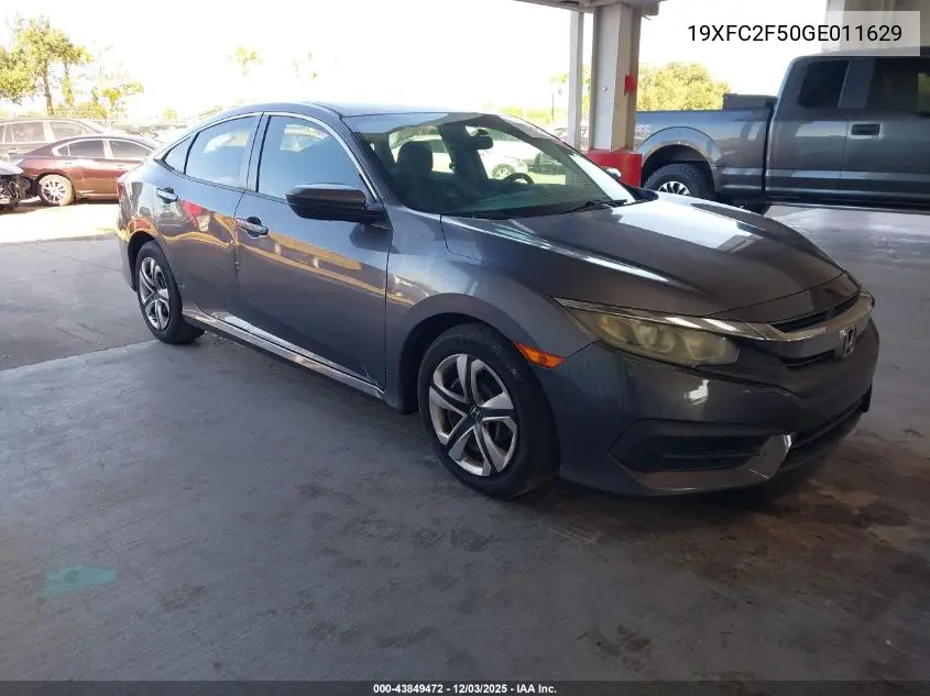 19XFC2F50GE011629 2016 Honda Civic Lx
