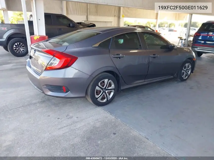 19XFC2F50GE011629 2016 Honda Civic Lx