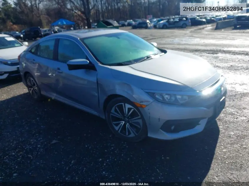2HGFC1F34GH652894 2016 Honda Civic Ex-T