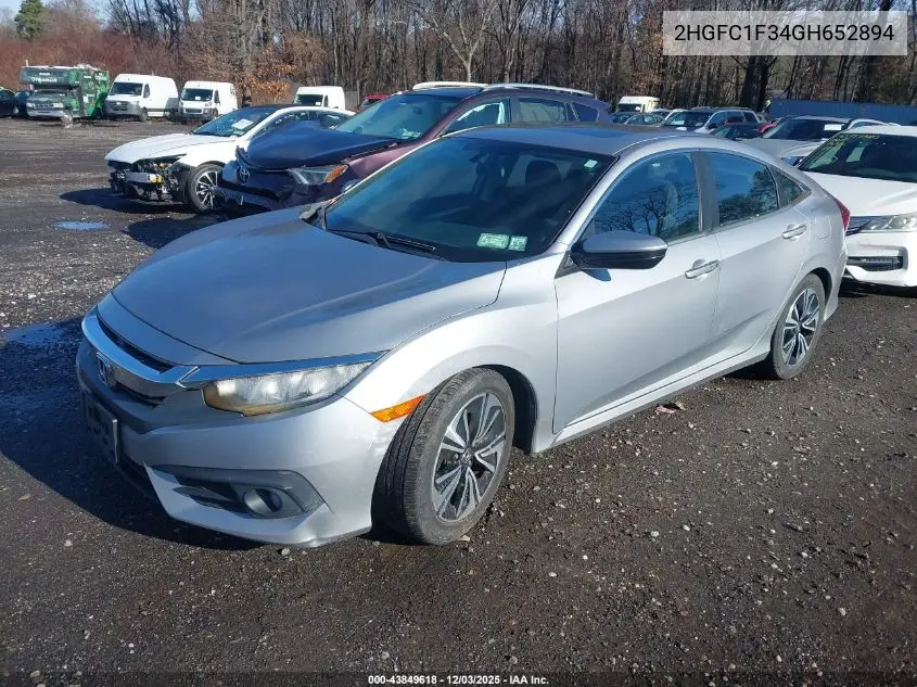 2HGFC1F34GH652894 2016 Honda Civic Ex-T