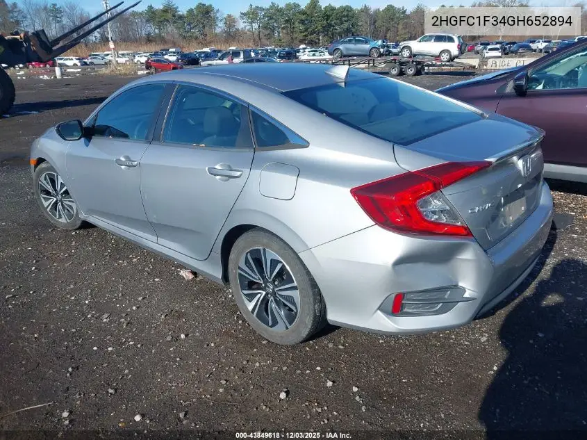 2HGFC1F34GH652894 2016 Honda Civic Ex-T
