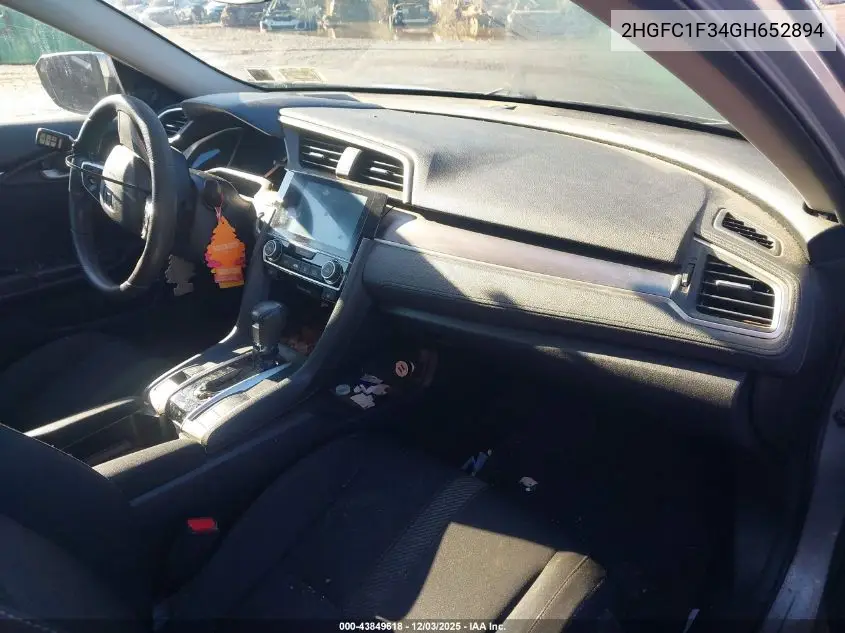 2HGFC1F34GH652894 2016 Honda Civic Ex-T