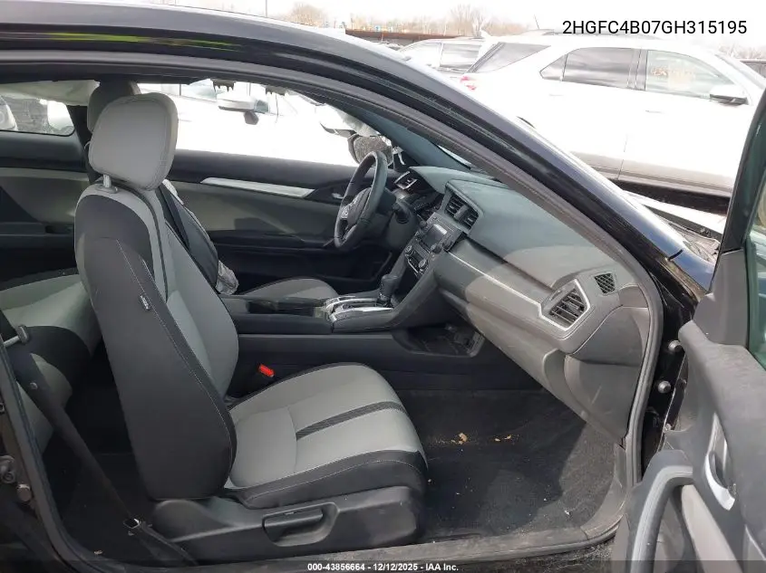 2HGFC4B07GH315195 2016 Honda Civic Lx-P