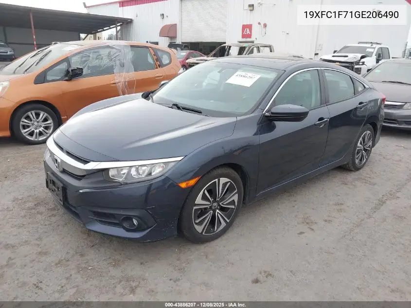 19XFC1F71GE206490 2016 Honda Civic Ex-L